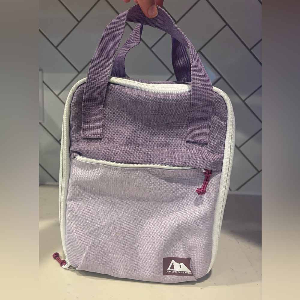 back to school purple lunchbox